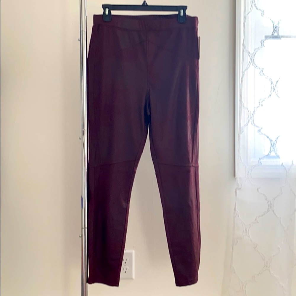 Free People Wine Suede Women’s Leggings